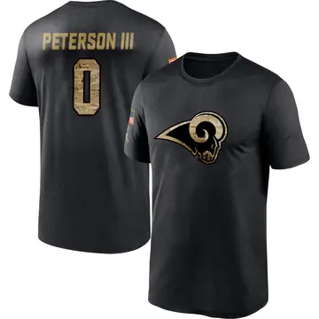 Men's Darryl Peterson III Los Angeles Rams Black 2020 Salute To Service Performance T-Shirt