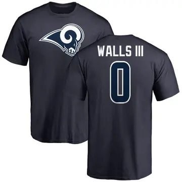 Men's Eddie Walls III Los Angeles Rams Name & Number Logo T-Shirt - Navy