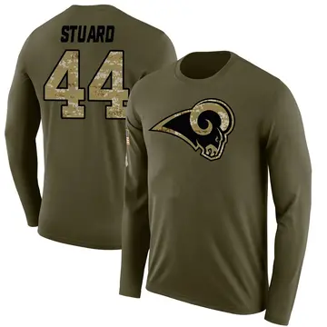 Men's Grant Stuard Los Angeles Rams Salute to Service Sideline Olive Legend Long Sleeve T-Shirt