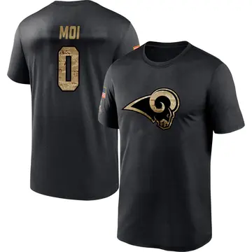 Men's Jaxson Moi Los Angeles Rams Black 2020 Salute To Service Performance T-Shirt