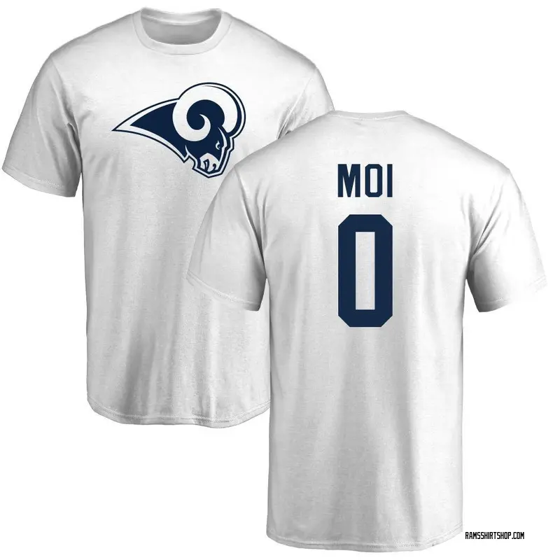 Men's Jaxson Moi Los Angeles Rams Name & Number Logo T-Shirt - White