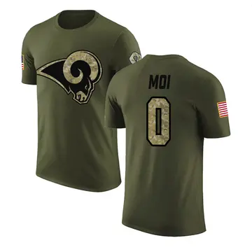 Men's Jaxson Moi Los Angeles Rams Olive Salute to Service Legend T-Shirt