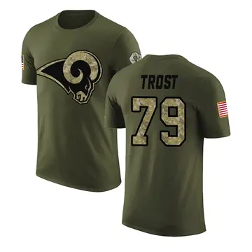 Men's Keagen Trost Los Angeles Rams Olive Salute to Service Legend T-Shirt