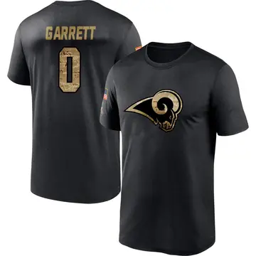 Men's Myles Garrett Los Angeles Rams Black 2020 Salute To Service Performance T-Shirt