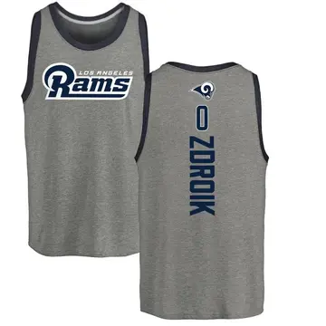 Men's Payton Zdroik Los Angeles Rams Backer Tri-Blend Tank Top - Ash