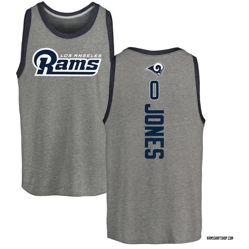 Men's Rohan Jones Los Angeles Rams Backer Tri-Blend Tank Top - Ash