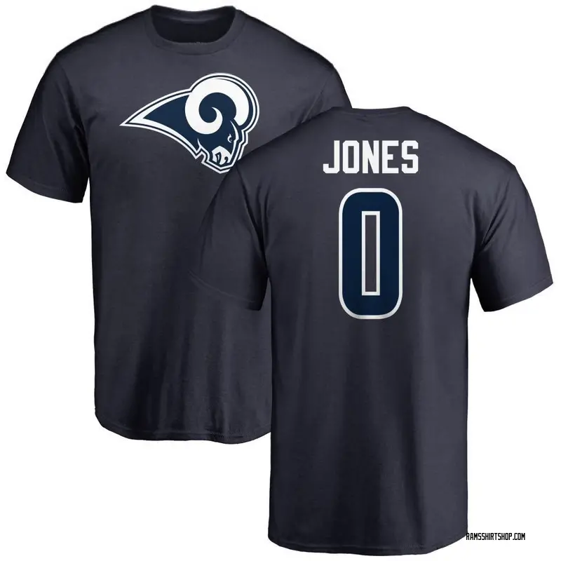 Men's Rohan Jones Los Angeles Rams Name & Number Logo T-Shirt - Navy