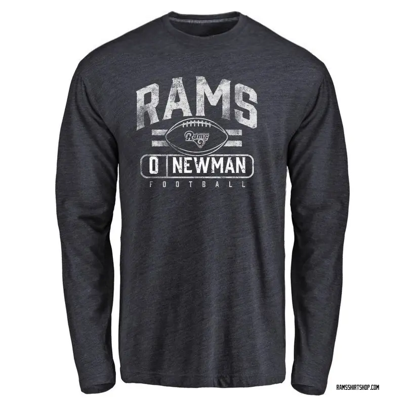 Men's Royce Newman Los Angeles Rams Flanker Tri-Blend Long Sleeve T-Shirt - Navy
