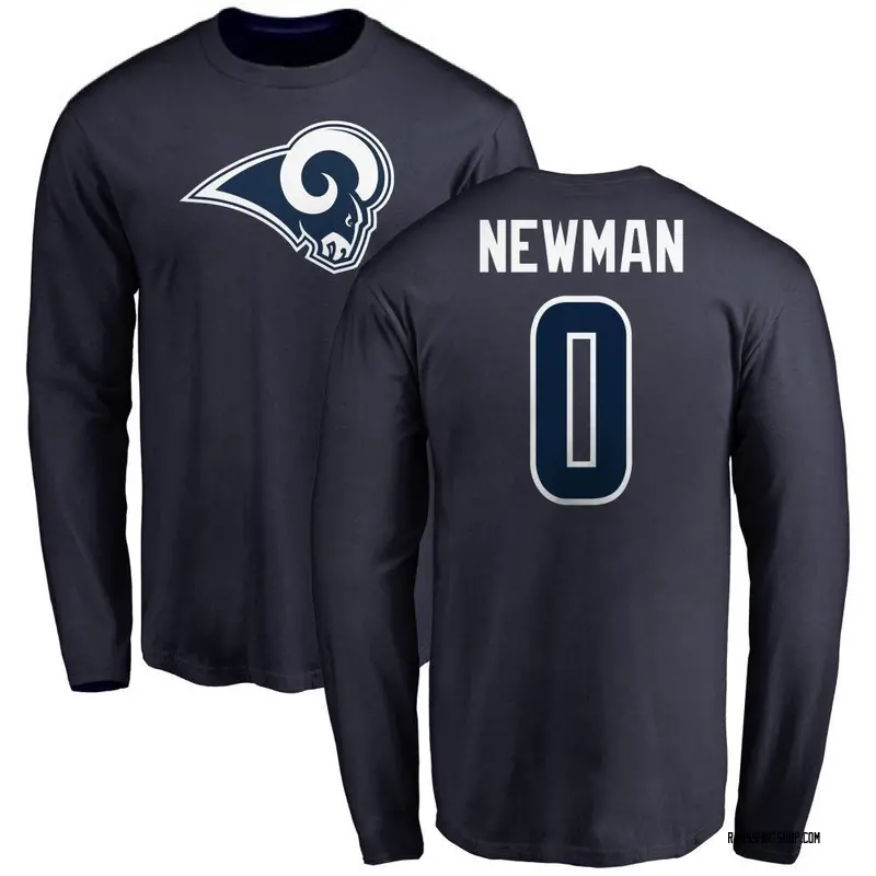 Men's Royce Newman Los Angeles Rams Name & Number Logo Long Sleeve T-Shirt - Navy