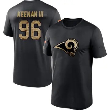 Men's Tim Keenan III Los Angeles Rams Black 2020 Salute To Service Performance T-Shirt