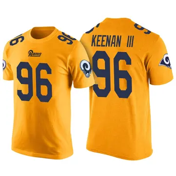 Men's Tim Keenan III Los Angeles Rams Yellow Color Rush Legend T-Shirt