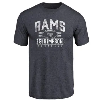 Men's Ty Simpson Los Angeles Rams Flanker Tri-Blend T-Shirt - Navy