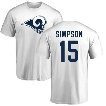 Men's Ty Simpson Los Angeles Rams Name & Number Logo T-Shirt - White