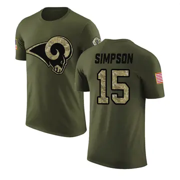 Men's Ty Simpson Los Angeles Rams Olive Salute to Service Legend T-Shirt