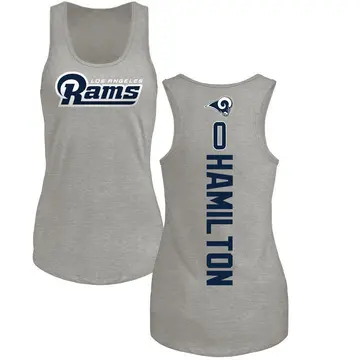 Women's Al'zillion Hamilton Los Angeles Rams Backer Tri-Blend Tank Top - Ash