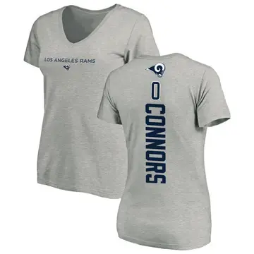 Women's Dean Connors Los Angeles Rams Backer V-Neck T-Shirt - Ash