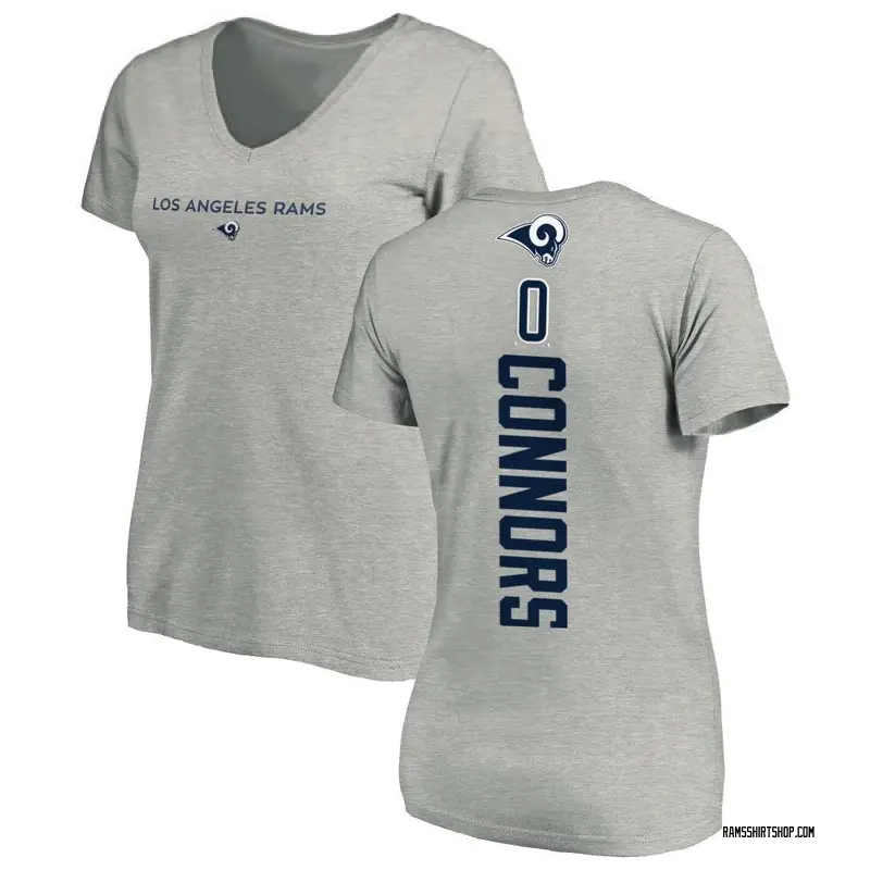 Women's Dean Connors Los Angeles Rams Backer V-Neck T-Shirt - Ash
