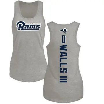 Women's Eddie Walls III Los Angeles Rams Backer Tri-Blend Tank Top - Ash