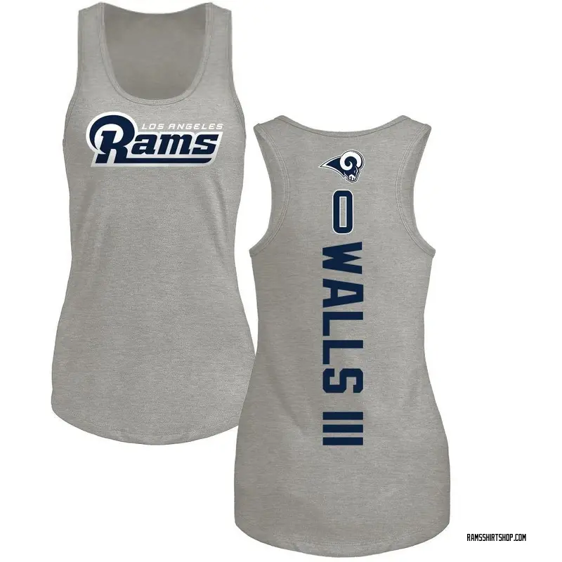 Women's Eddie Walls III Los Angeles Rams Backer Tri-Blend Tank Top - Ash