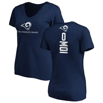 Women's Jaxson Moi Los Angeles Rams Backer Slim Fit T-Shirt - Navy