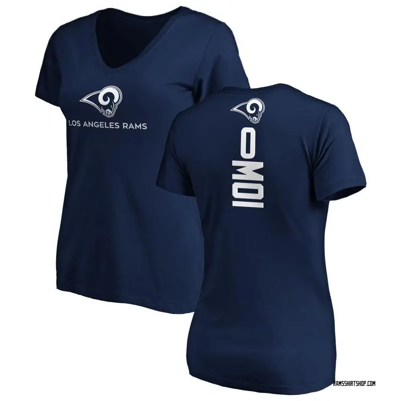 Women's Jaxson Moi Los Angeles Rams Backer Slim Fit T-Shirt - Navy