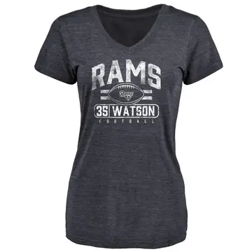 Women's Jaylen Watson Los Angeles Rams Flanker Tri-Blend T-Shirt - Navy