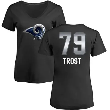 Women's Keagen Trost Los Angeles Rams Midnight Mascot T-Shirt - Black
