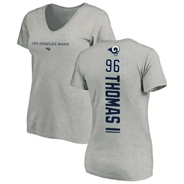Women's Keir Thomas II Los Angeles Rams Backer V-Neck T-Shirt - Ash