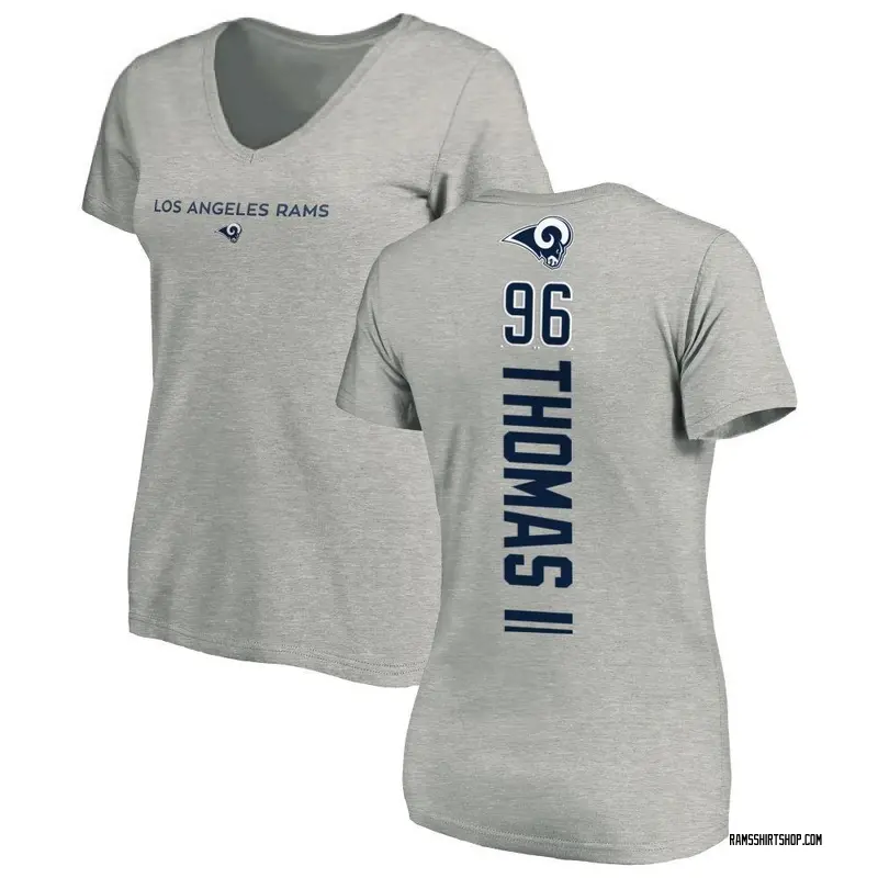 Women's Keir Thomas II Los Angeles Rams Backer V-Neck T-Shirt - Ash