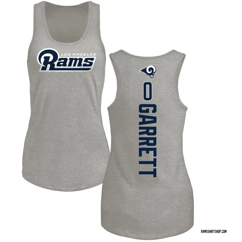 Women's Myles Garrett Los Angeles Rams Backer Tri-Blend Tank Top - Ash