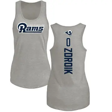 Women's Payton Zdroik Los Angeles Rams Backer Tri-Blend Tank Top - Ash