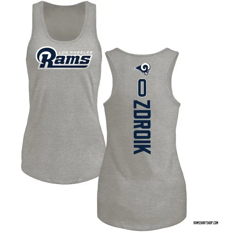Women's Payton Zdroik Los Angeles Rams Backer Tri-Blend Tank Top - Ash