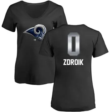 Women's Payton Zdroik Los Angeles Rams Midnight Mascot T-Shirt - Black