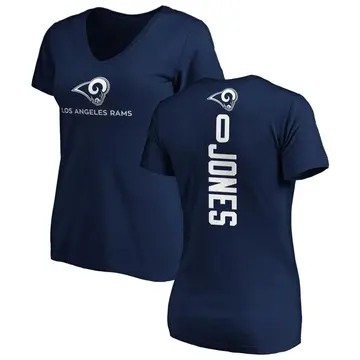Women's Rohan Jones Los Angeles Rams Backer Slim Fit T-Shirt - Navy