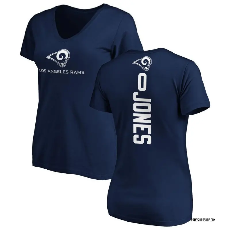 Women's Rohan Jones Los Angeles Rams Backer Slim Fit T-Shirt - Navy