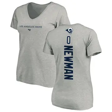 Women's Royce Newman Los Angeles Rams Backer V-Neck T-Shirt - Ash