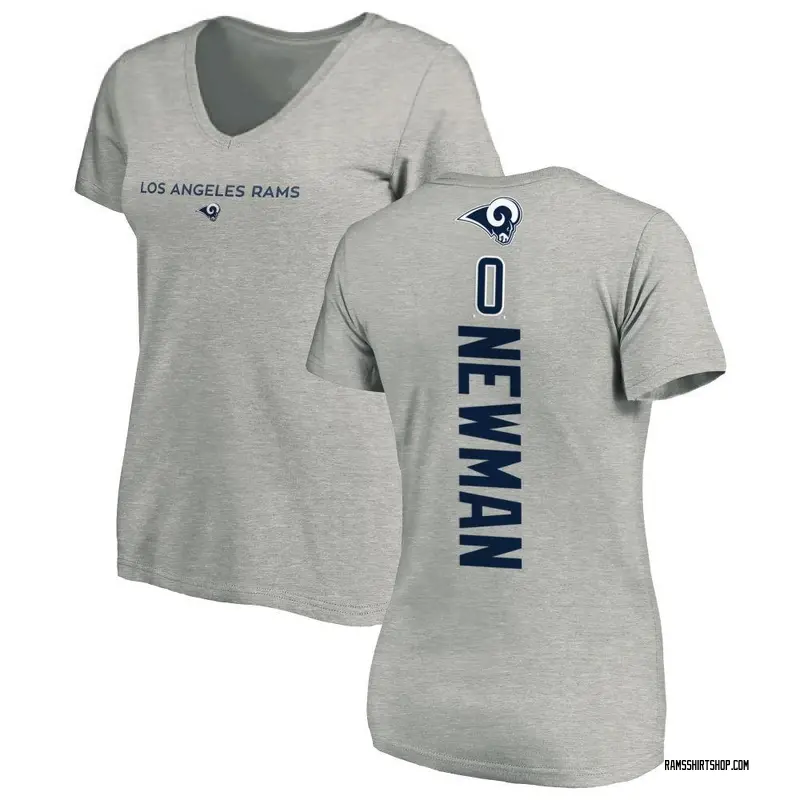 Women's Royce Newman Los Angeles Rams Backer V-Neck T-Shirt - Ash