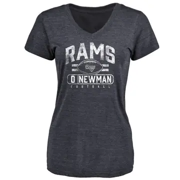 Women's Royce Newman Los Angeles Rams Flanker Tri-Blend T-Shirt - Navy