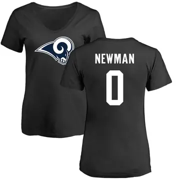 Women's Royce Newman Los Angeles Rams Name & Number Logo Slim Fit T-Shirt - Black