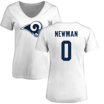 Women's Royce Newman Los Angeles Rams Name & Number Logo Slim Fit T-Shirt - White