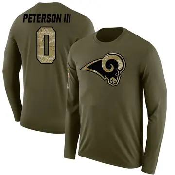 Youth Darryl Peterson III Los Angeles Rams Salute to Service Sideline Olive Legend Long Sleeve T-Shirt
