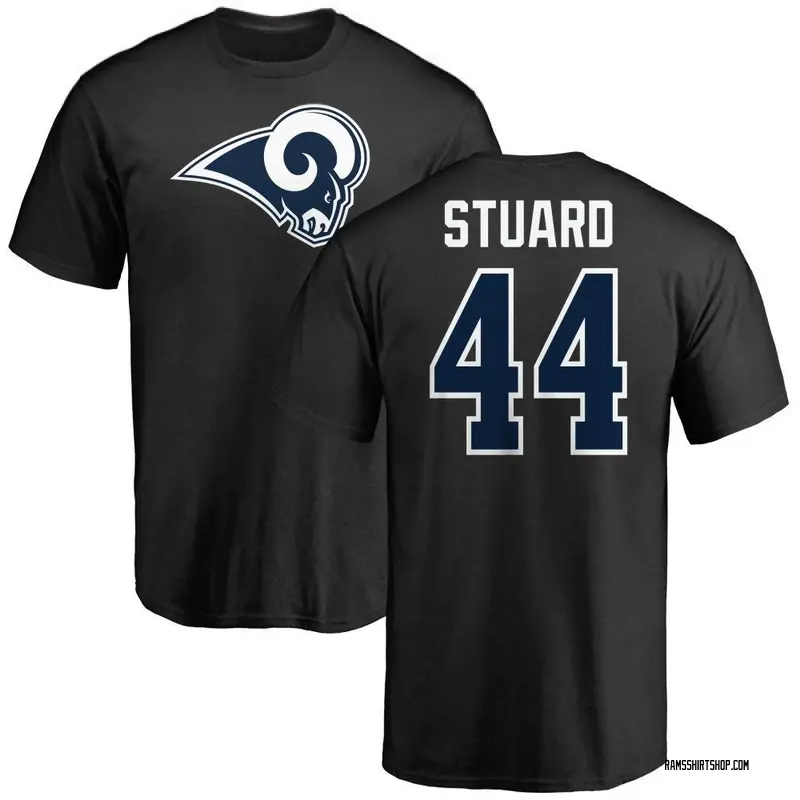 Youth Grant Stuard Los Angeles Rams Name & Number Logo T-Shirt - Black