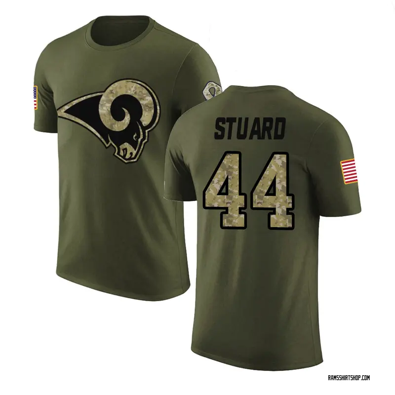 Youth Grant Stuard Los Angeles Rams Olive Salute to Service Legend T-Shirt