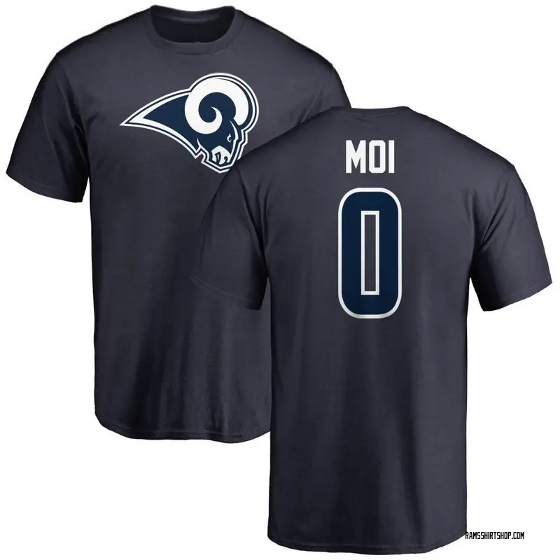 Youth Jaxson Moi Los Angeles Rams Name & Number Logo T-Shirt - Navy