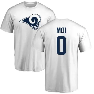 Youth Jaxson Moi Los Angeles Rams Name & Number Logo T-Shirt - White