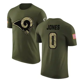 Youth Rohan Jones Los Angeles Rams Olive Salute to Service Legend T-Shirt