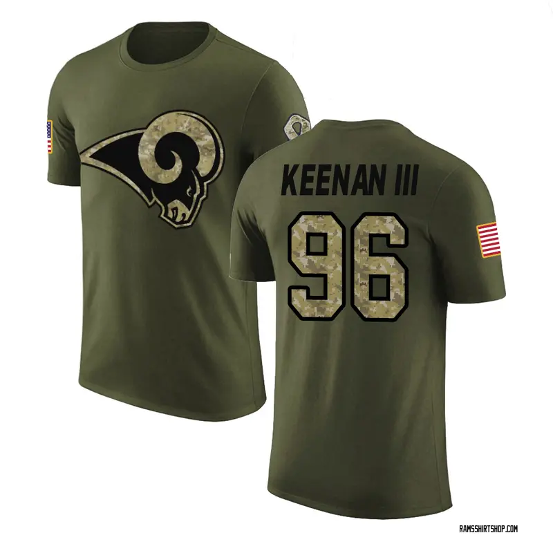 Youth Tim Keenan III Los Angeles Rams Olive Salute to Service Legend T-Shirt