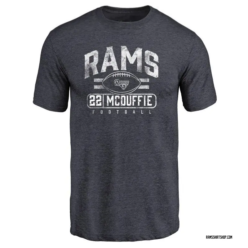 Youth Trent McDuffie Los Angeles Rams Flanker Tri-Blend T-Shirt - Navy