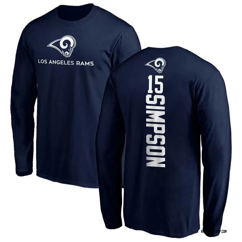 Youth Ty Simpson Los Angeles Rams Backer Long Sleeve T-Shirt - Navy