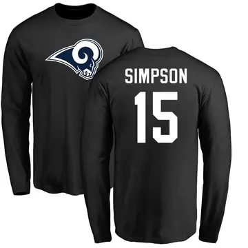 Youth Ty Simpson Los Angeles Rams Name & Number Logo Long Sleeve T-Shirt - Black